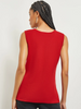 Image of Misook Scoop Neck Knit Tank - Classic Red