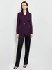 Image of Misook Jacquard Knit Single Button Jacket - Ultraviolet