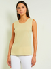 Image of Misook Scoop Neck Knit Tank - Pale Gold
