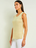 Image of Misook Scoop Neck Knit Tank - Pale Gold