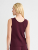 Image of Misook Scoop Neck Knit Tank - Sangria