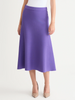 Image of Misook A-Line Knit Midi Skirt - Concord Purple