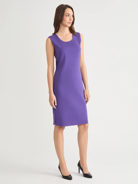 Misook Scoop Neck Knit Sheath Dress - Concord Purple
