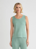 Image of Misook Scoop Neck Knit Tank - Mystic Green