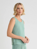 Image of Misook Scoop Neck Knit Tank - Mystic Green