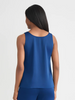 Image of Misook Classic Crepe de Chine Tank Top - Lazuli Blue