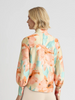 Image of Misook Floral Printed Crepe de Chine Blouse - Multicolor