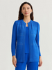 Image of Misook Heritage Ottoman Stitch Knit Jacket - Aegean Blue