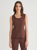 Image of Misook Scoop Neck Knit Tank - Truffle