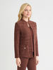 Image of Misook Tonal Yarn Knit Jacket - Truffle