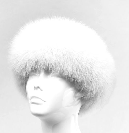 Rippe's Furs Fox Fur Headband - White