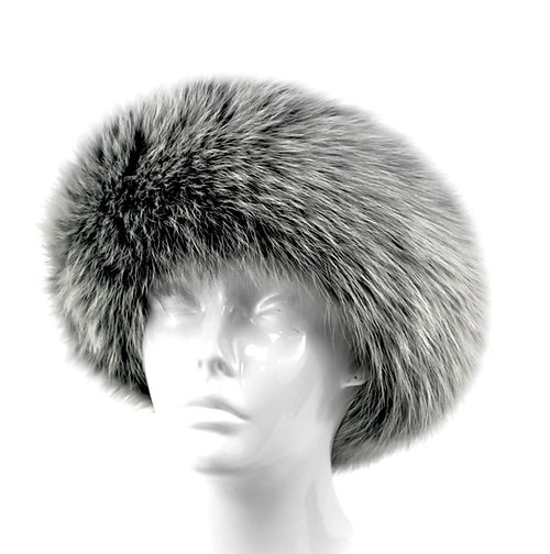 Rippe's Furs Fox Fur Headband - Black Frost