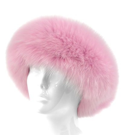 Rippe's Furs Fox Fur Headband - Pink