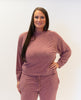 Image of Nally & Millie Band Collar Raglan Sleeve Cropped Knit Top - Burnt Brick *Take an EXTRA 1/2 Off*