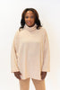 Image of Nally & Millie Cowl Neck Drop Shoulder Tunic - Beige