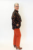 Image of Nally & Millie Polka Dot Mock Neck Cocoon Top - Carrot