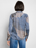 Image of NIC+ZOE Monogram Mix Top - Blue/Multicolor