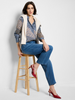 Image of NIC+ZOE Monogram Mix Top - Blue/Multicolor