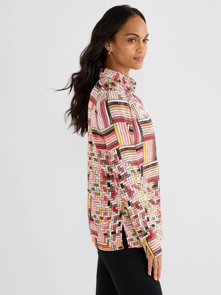 NIC+ZOE Colorweave Shirt - Pink/Multi