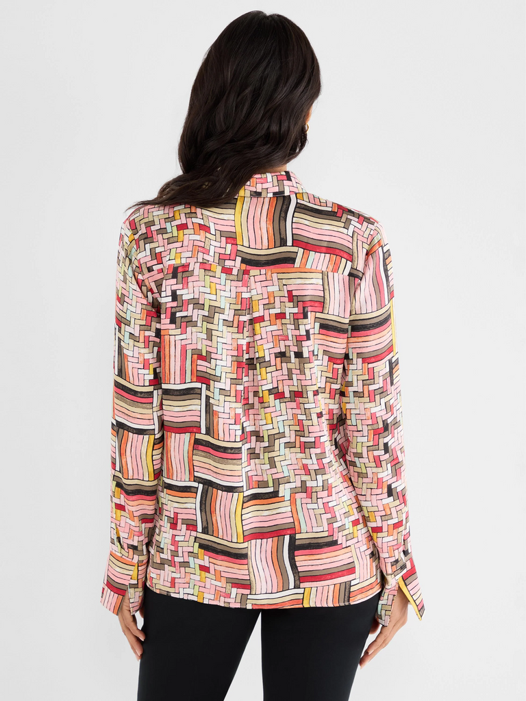 NIC+ZOE Colorweave Shirt - Pink/Multi