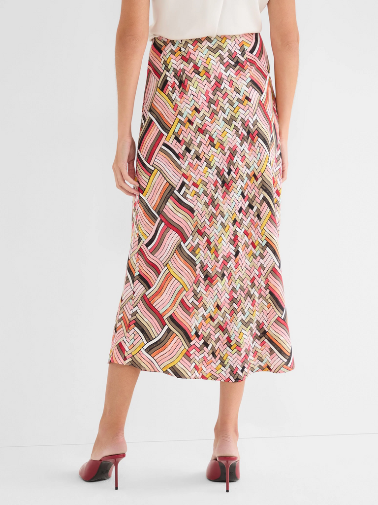 NIC+ZOE Colorweave Slip Skirt - Pink/Multi
