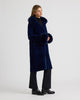 Image of NVLT Longline Coatigan with Detachable Faux Fur Collar and Cuffs - Navy