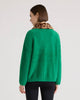 Image of NVLT Eyelash Cropped Bomber Coatigan with Detachable Faux Fur Collar - Green