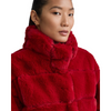 Image of NVLT Bold Stripe Faux Fur Jacket - Red