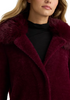 Image of NVLT Longline Coatigan with Detachable Faux Fur Collar and Cuffs - Dark Plum