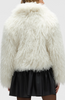 Image of NVLT Faux Mongolian Lamb Crop Jacket - Ivory