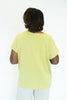 Image of Nally & Millie Short Sleeve Crossover Hem Top - Lime Green