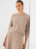Image of NIC+ZOE 3/4 Sleeve Tweed Stitch Sweater - Neutral Mix