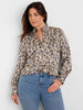 Image of NIC+ZOE Long Sleeve Gilded Flakes Button Front Shirt - Neutral Multi