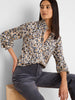 Image of NIC+ZOE Long Sleeve Gilded Flakes Button Front Shirt - Neutral Multi