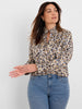 Image of NIC+ZOE Long Sleeve Gilded Flakes Button Front Shirt - Neutral Multi