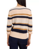 Image of NIC+ZOE 3/4 Sleeve Mixed Stripe Knit Sweater - Cream/Multicolor