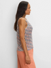 Image of NIC+ZOE Sideways Print Lightweight Knit Tank - Pink/Multicolor