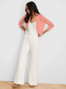 Image of NIC+ZOE Rib Trim Open Front Lightweight Knit Bolero Cardigan Sweater - Persimmon