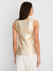 Image of NIC+ZOE Glazed Ribbed Fitted Scoop Neck Tank Top - Gold