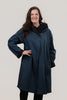 Image of Oopera Reversible Parisian Button Front Raincoat - Black/Navy