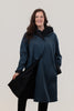 Image of Oopera Reversible Parisian Button Front Raincoat - Black/Navy