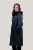 Image of Oopera Reversible Parisian Button Front Raincoat - Black/Navy