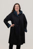 Image of Oopera Reversible Parisian Button Front Raincoat - Black/Navy