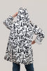 Image of Oopera Toggle Front Closure Reversible Love Print Hooded Raincoat - White/Black