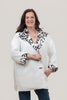 Image of Oopera Toggle Front Closure Reversible Love Print Hooded Raincoat - White/Black
