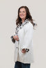 Image of Oopera Toggle Front Closure Reversible Love Print Hooded Raincoat - White/Black