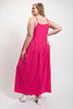 Image of GiGiO Textured Woven Sleeveless Wide Leg Jumpsuit - Fuchsia