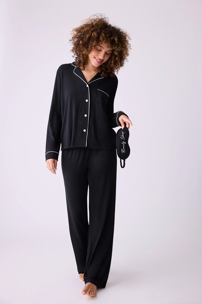 PJ Salvage Modal Dreams 3 Piece Pajama Set - Black