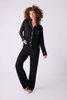 Image of PJ Salvage Modal Dreams 3 Piece Pajama Set - Black