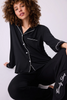 Image of PJ Salvage Modal Dreams 3 Piece Pajama Set - Black